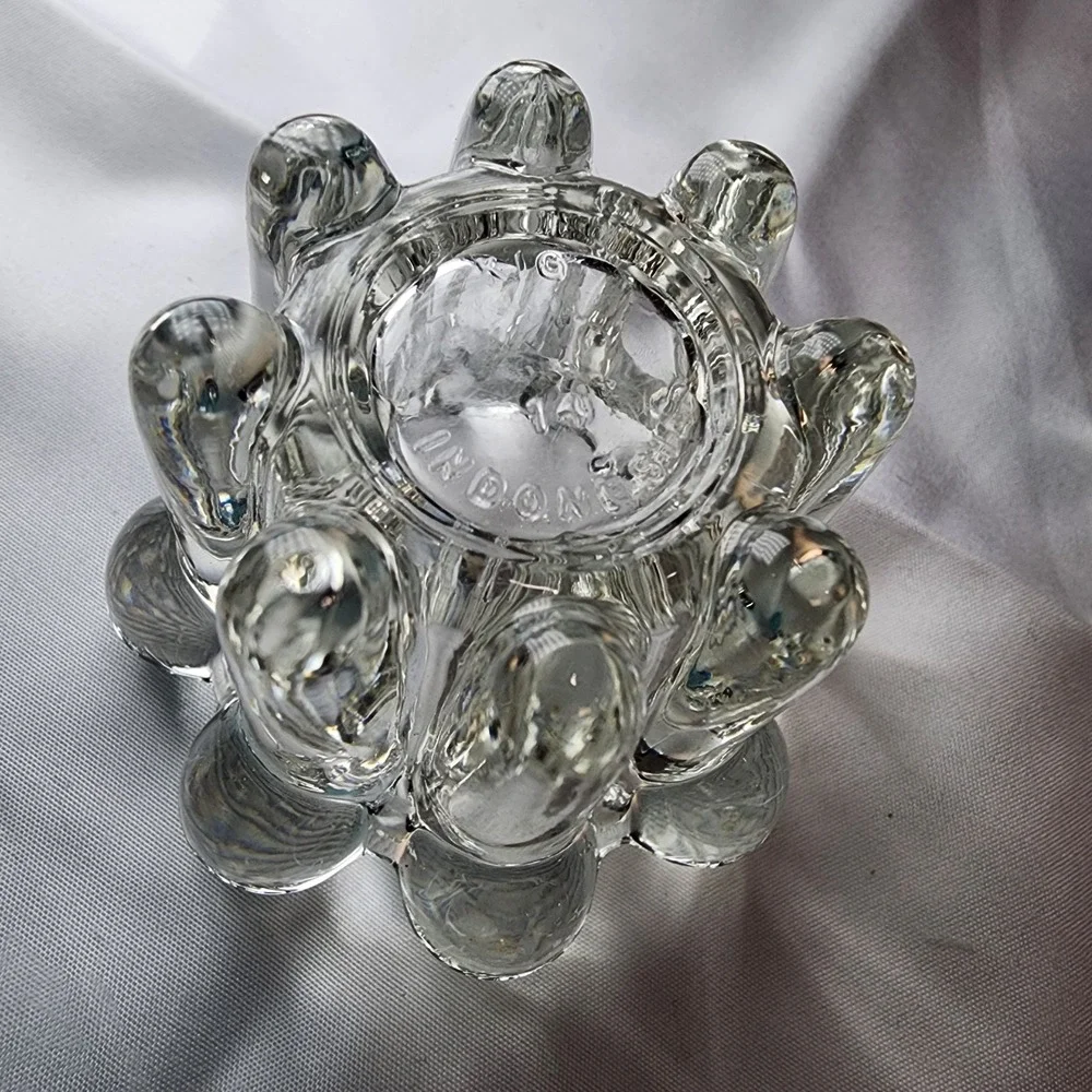 Vintage Alco Industries Crystal 2 Pc Candleholder Set No. 0011